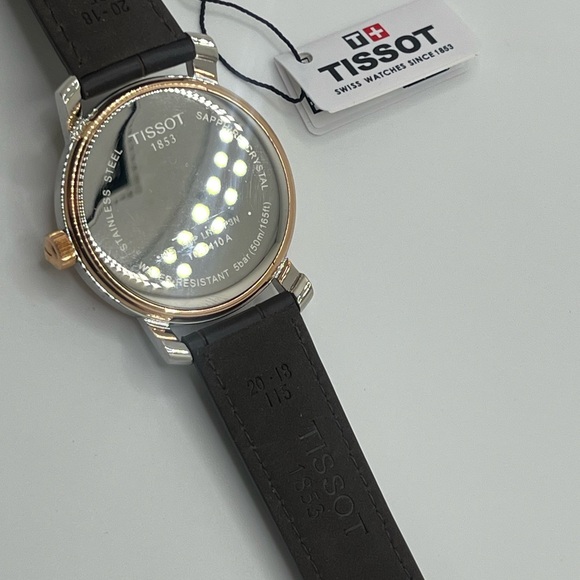 Tissot T-Classic Carson Rose Gold Brown Leather Band Watch - Picture 8 of 8